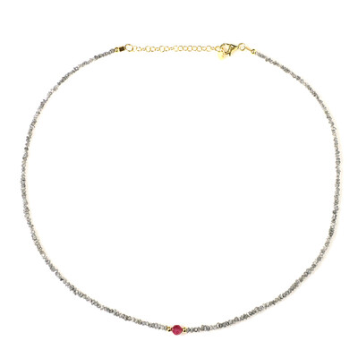 Collana in argento con Diamante Color Argento