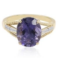 Anello in oro con Quarzo Mirtillo