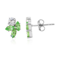 Orecchini in argento con Tsavorite