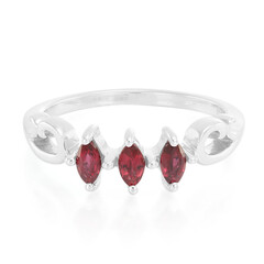 Anello in argento con Rubino Malawi