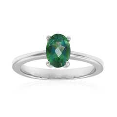 Anello in argento con Topazio Verde Farfalla