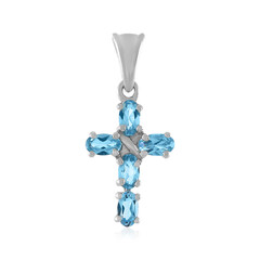 Ciondolo in argento con Topazio Blu Svizzero