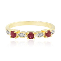 Anello in oro con Berillo Rosso