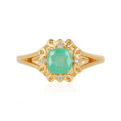 Anello in argento con Smeraldo Russo