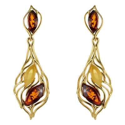Orecchini in argento con Ambra Baltica (dagen)
