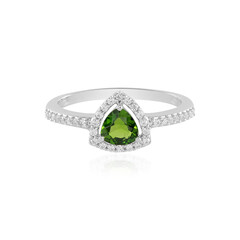 Anello in argento con Diopside Russo