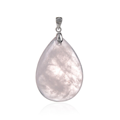 Ciondolo in argento con Quarzo Rosa