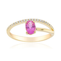 Anello in oro con Zaffiro Rosa (CIRARI)