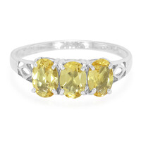 Anello in argento con Berillo Giallo