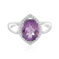 Anello in argento con Ametista Zambiana