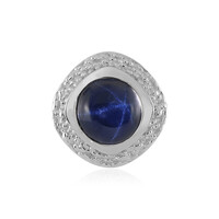 Ciondolo in argento con Zaffiro Stellato Blu