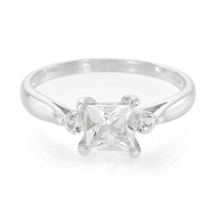 Anello in argento con Petalite