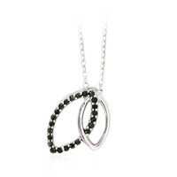 Collana in argento con Diamante Verde I3