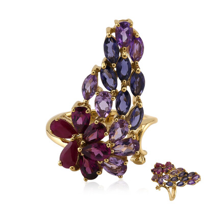 Anello in argento con Rodolite