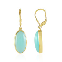 Orecchini in argento con Calcedonio Blu