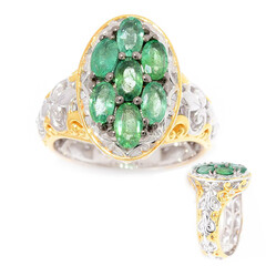 Anello in argento con Smeraldo Zambia (Gems en Vogue)