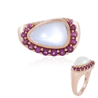 Anello in argento con Pietra di Luna Bianca (KM by Juwelo)