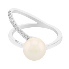 Anello in argento con Perla Akoya
