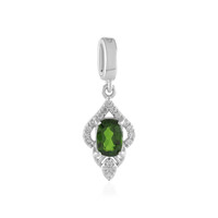 Ciondolo in argento con Diopside Russo