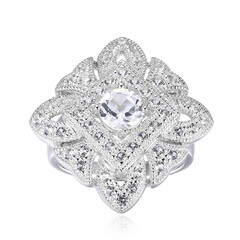 Anello in argento con Topazio Bianco