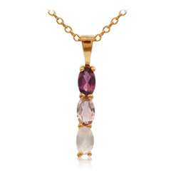 Collana in argento con Rodolite