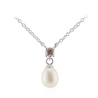 Collana in argento con Perla d'Acqua Dolce Bianca
