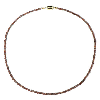 Collana in argento con Diamante Cioccolato