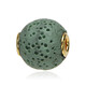 Ciondolo in argento con Lava Verde (MONOSONO COLLECTION)