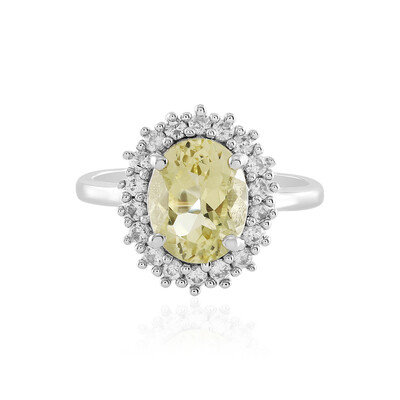 Anello in argento con Quarzo Limone