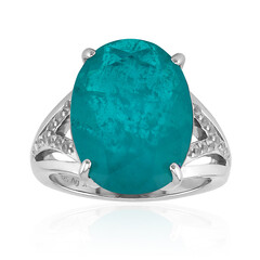 Anello in argento con Quarzo Verde Blu
