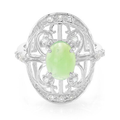 Anello in argento con Crisoprasio Imperiale