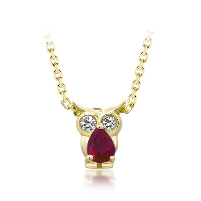 Collana in oro con Rubino Mozambico AAA (CIRARI)
