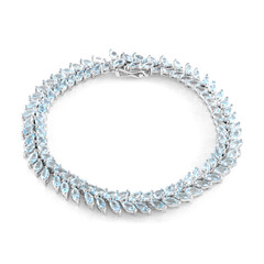 Bracciale in argento con Topazio Blu Cielo