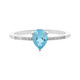 Anello in argento con Topazio Blu Cielo