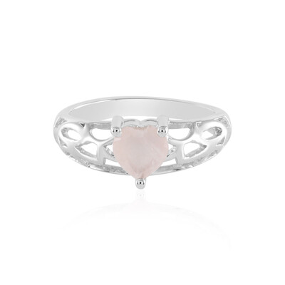 Anello in argento con Quarzo Rosa