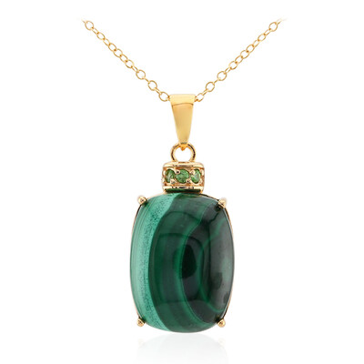 Collana in argento con Malachite