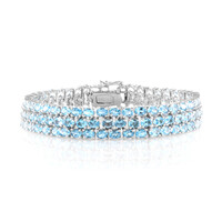 Bracciale in argento con Topazio Blu Svizzero