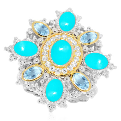 Anello in argento con Turchese Sleeping Beauty (Dallas Prince Designs)