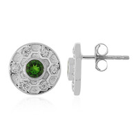 Orecchini in argento con Diopside Russo