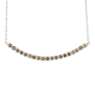 Collana in argento con Diamante Cioccolato I2