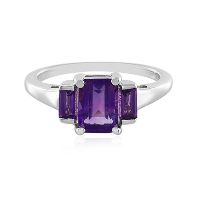 Anello in argento con Ametista Zambiana