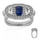 Anello in argento con Cianite del Nepal (Dallas Prince Designs)