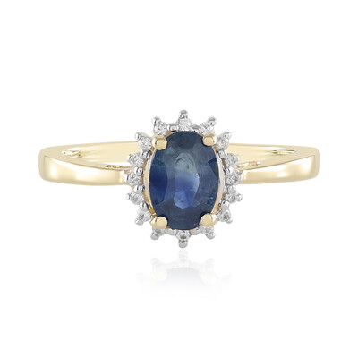 Anello in oro con Zaffiro Blu