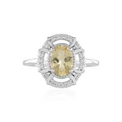 Anello in argento con Berillo Giallo
