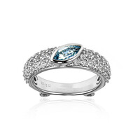 Anello in argento con Topazio Blu Cielo (Dallas Prince Designs)