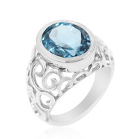 Anello in argento con Topazio Blu Cielo