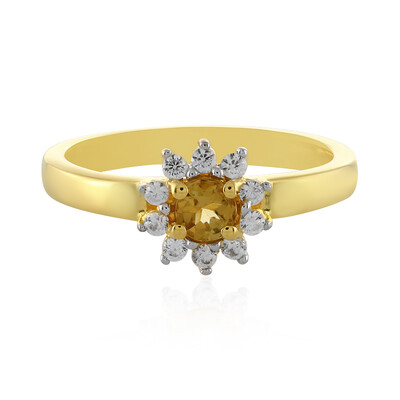 Anello in argento con Tormalina Gialla