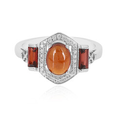 Anello in argento con Granato Essonite