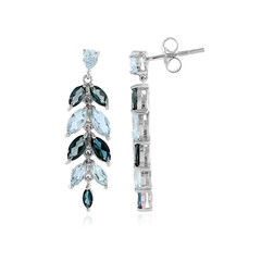 Orecchini in argento con Topazio Blu Londra