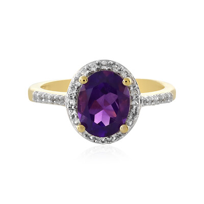 Anello in argento con Ametista Zambiana